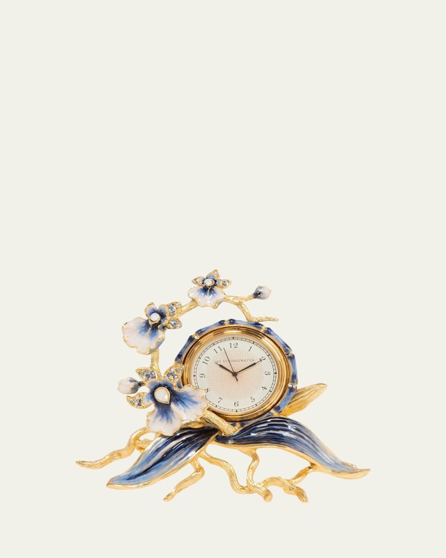 Indigo Orchid Clock